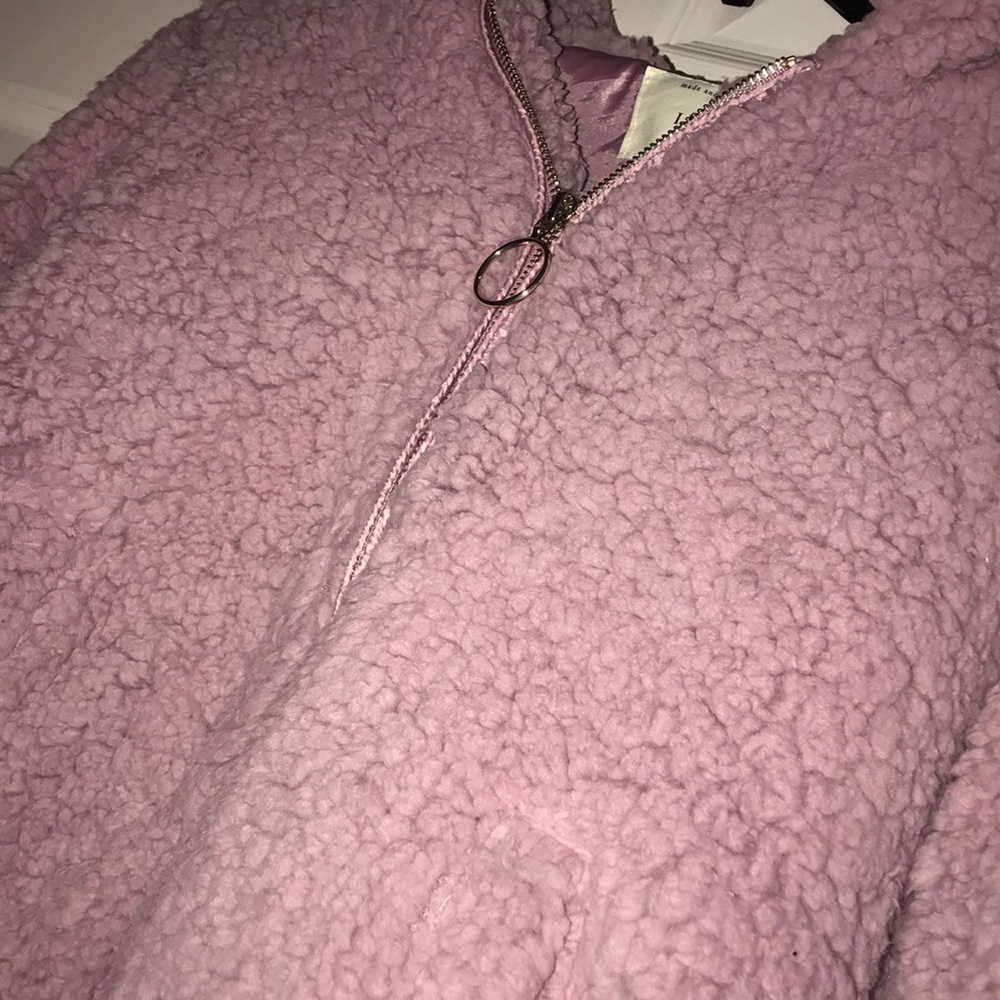 Purple teddy coat